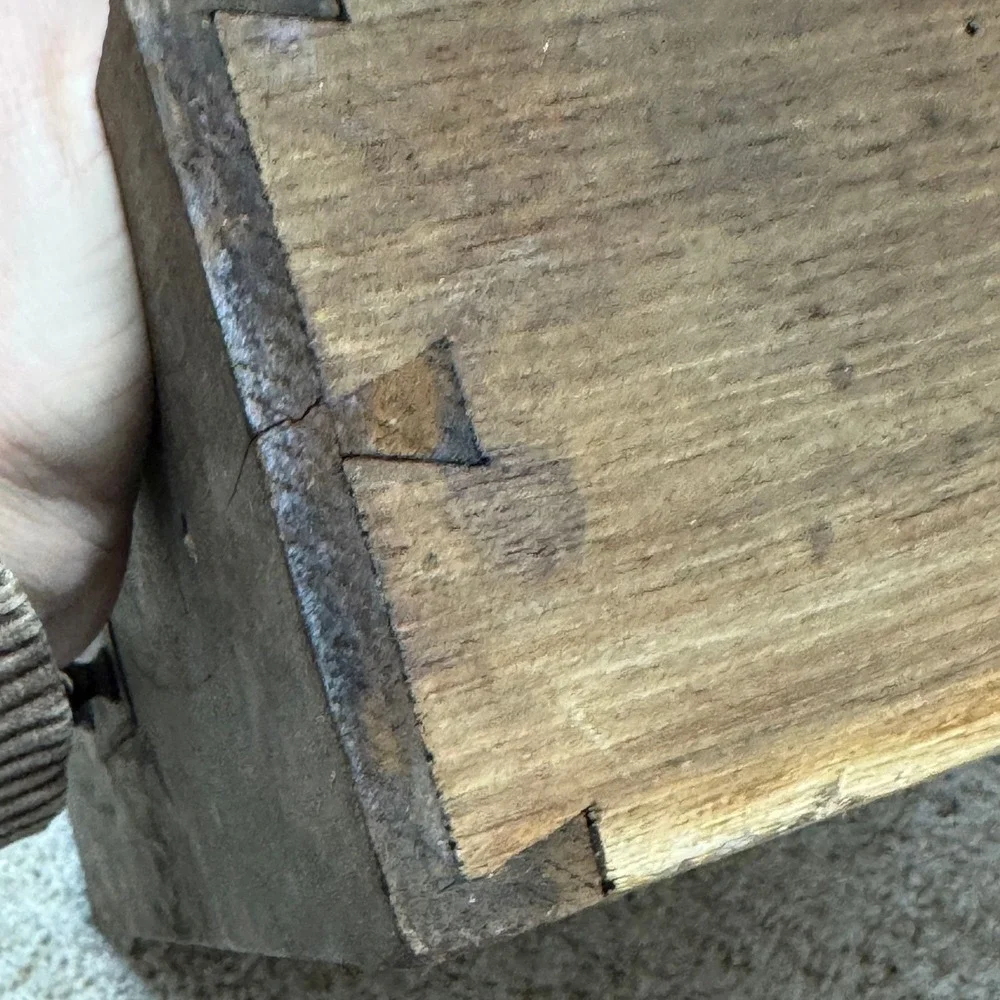 Antique Primitive Wooden Drawer Dovetail Joinery Rustic Farmhouse Storage Bin